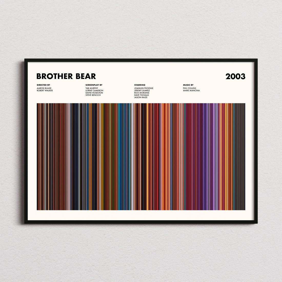 Brother Bear Movie Barcode Poster