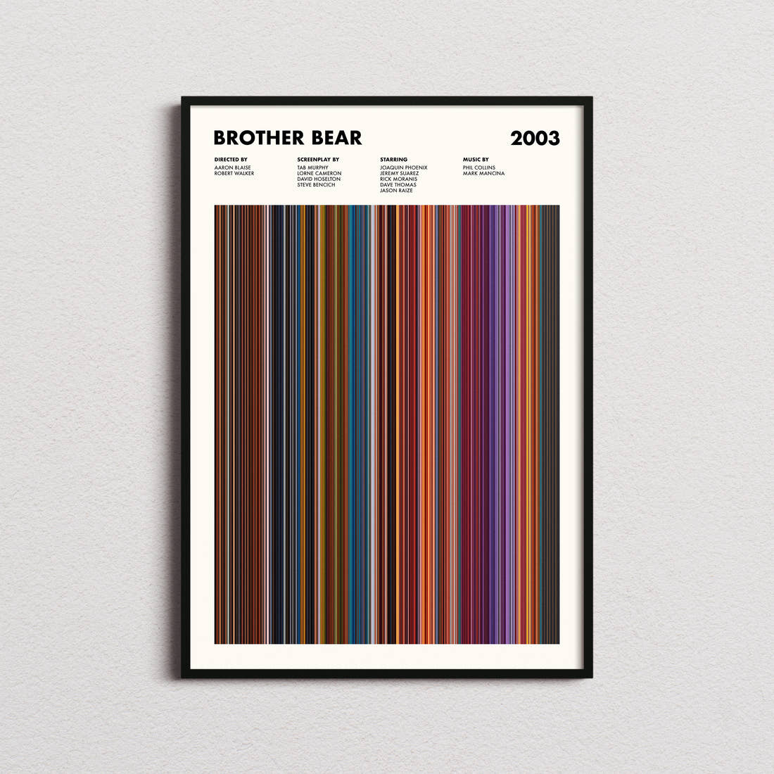 Brother Bear Movie Barcode Poster