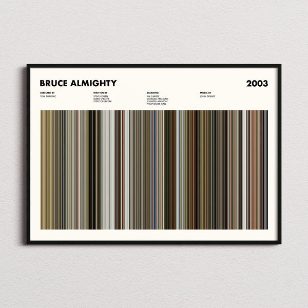 Bruce Almighty Movie Barcode Poster