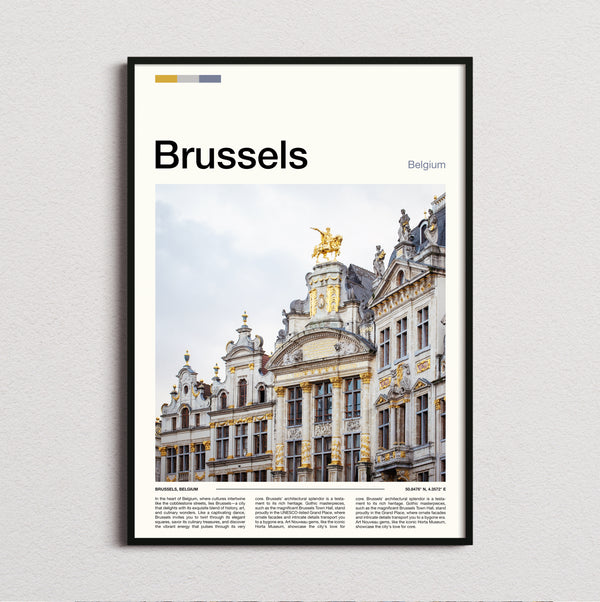 Brussels - Grand Place Guild Houses - Travel Print