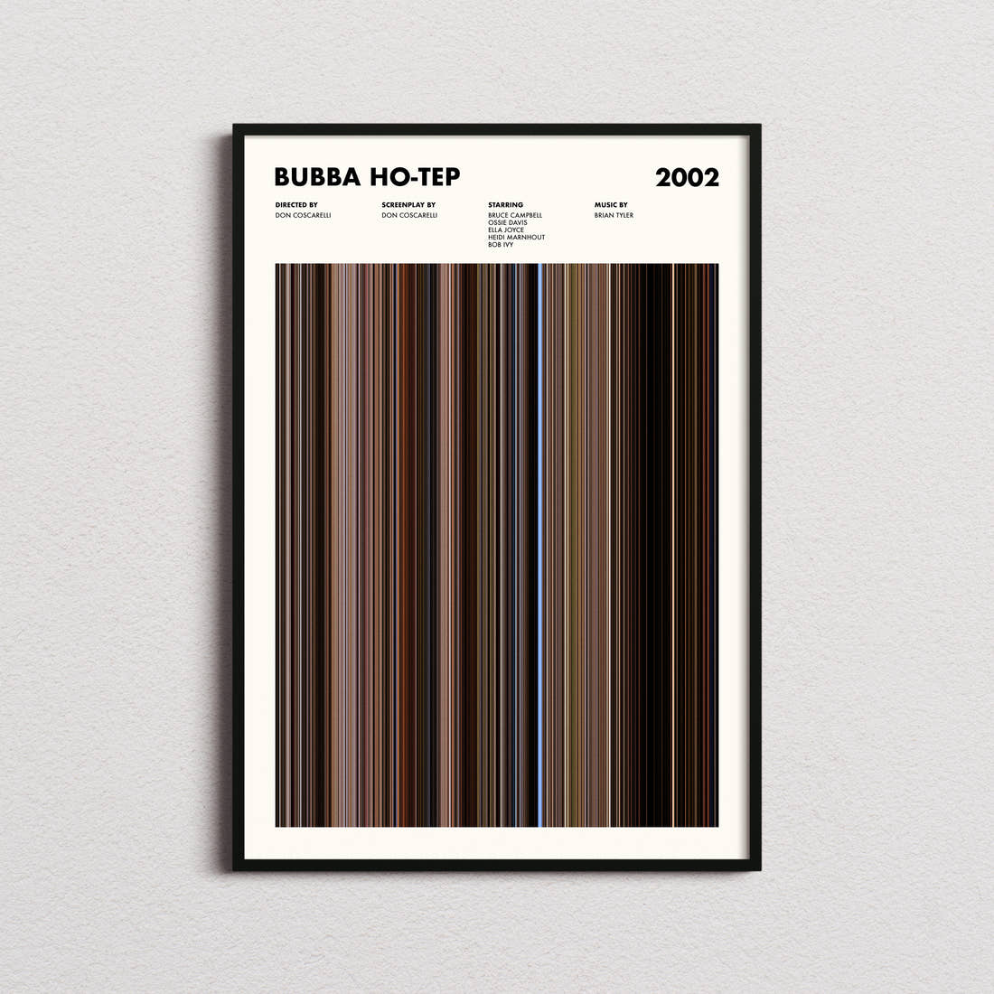 Bubba Ho-Tep Movie Barcode Poster