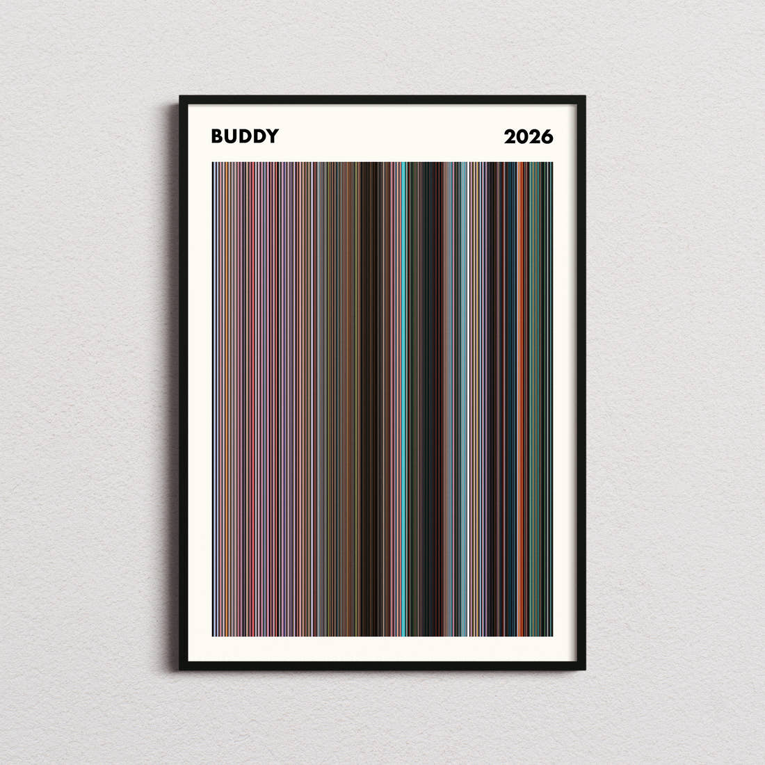 Buddy Movie Barcode Poster - Simplified