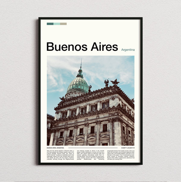Buenos Aires - Ornate Domed Palace - Travel Print