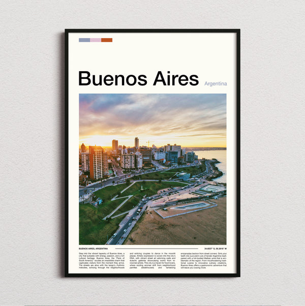 Buenos Aires - Waterfront At Sunset - Travel Print