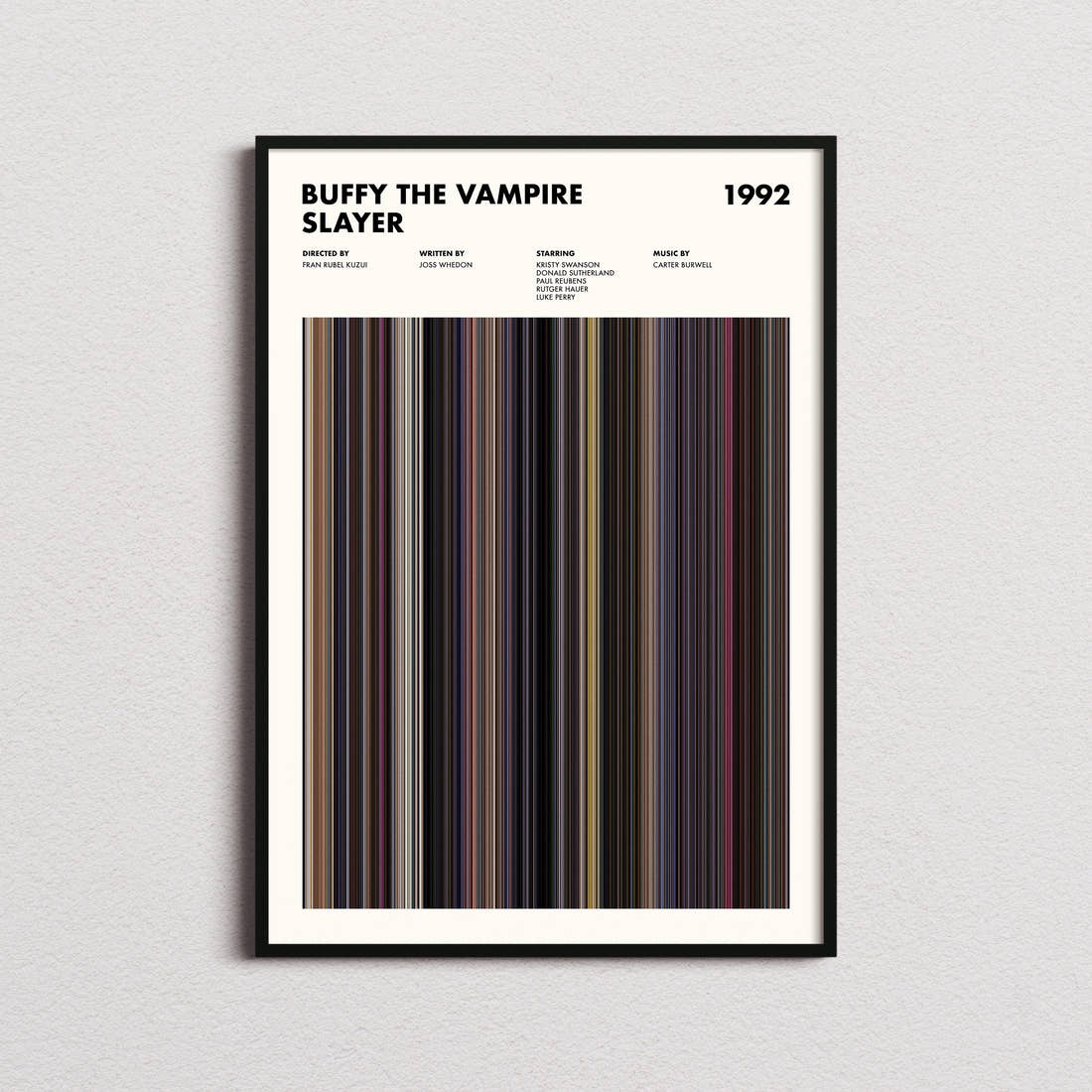 Buffy the Vampire Slayer Movie Barcode Poster