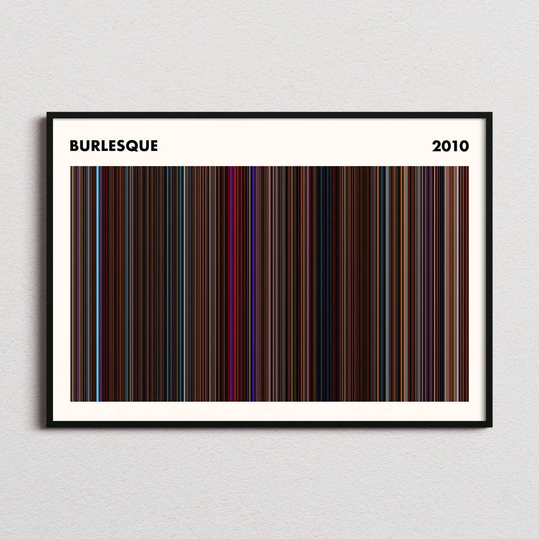 Burlesque Movie Barcode Poster - Simplified