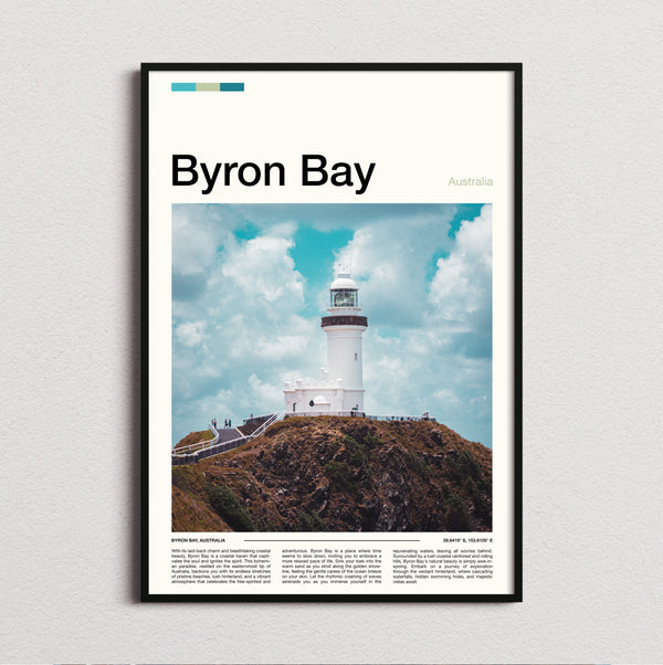 Byron Bay - Clifftop Lighthouse - Travel Print