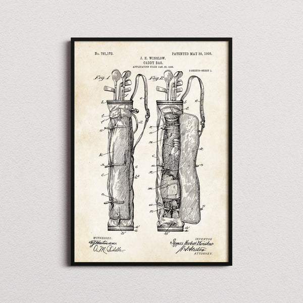 Caddy Bag Patent Print