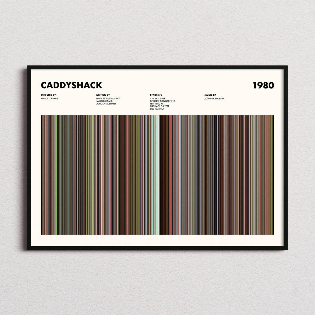 Caddyshack Movie Barcode Poster