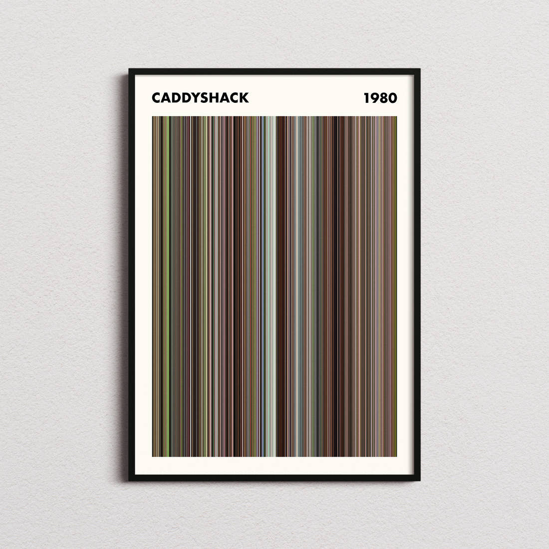Caddyshack Movie Barcode Poster - Simplified