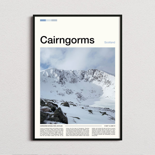 Cairngorms - Snowy Mountains - Travel Print