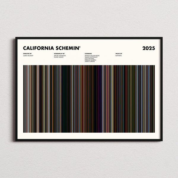California Schemin' Movie Barcode Poster