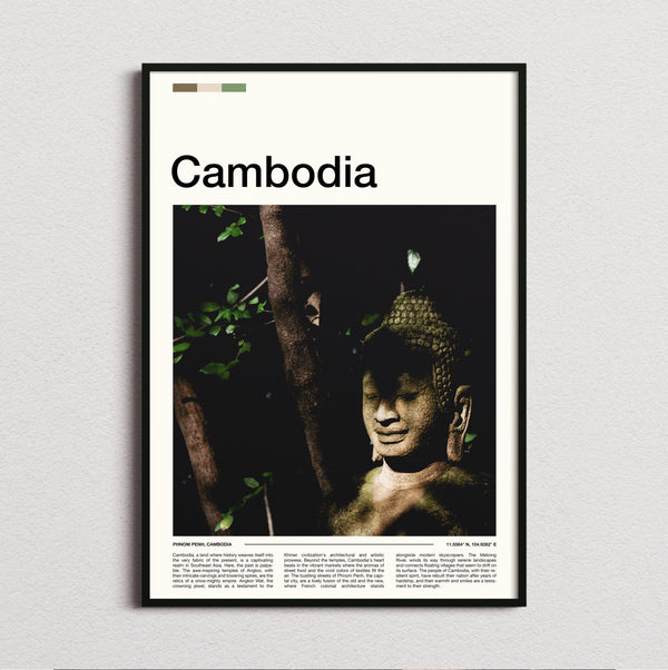 Cambodia - Stone Buddha Face - Travel Print