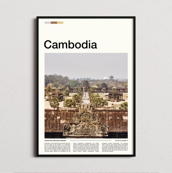Cambodia - Angkor Wat Causeway From Above - Travel Print