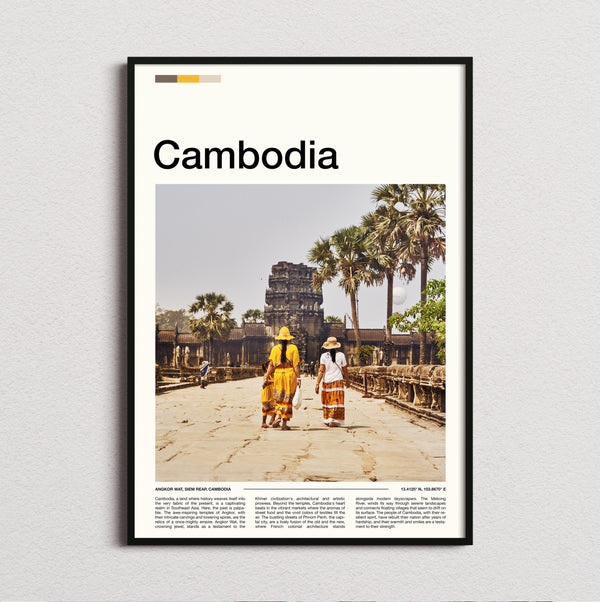 Cambodia - Temple Gateway - Travel Print