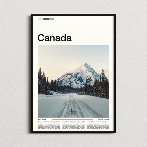 Canada - Snowy Mountain Road - Travel Print
