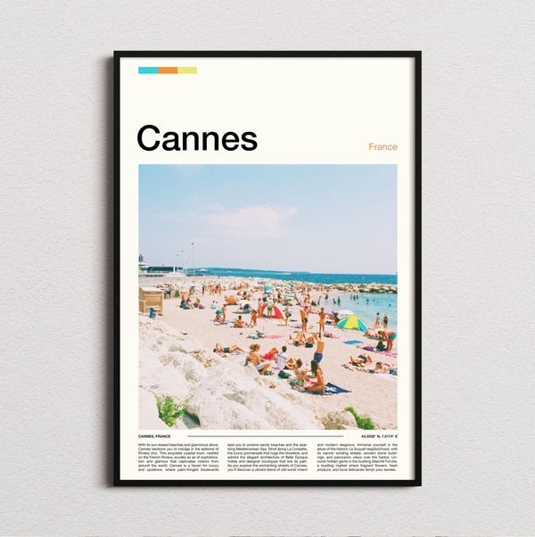 Cannes - Crowded Beach - Travel Print