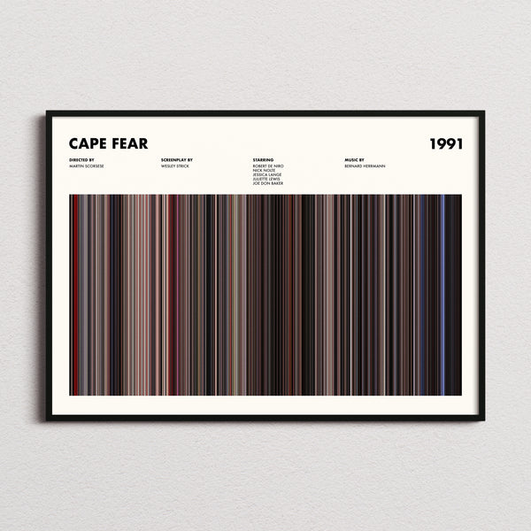Cape Fear Movie Barcode Poster