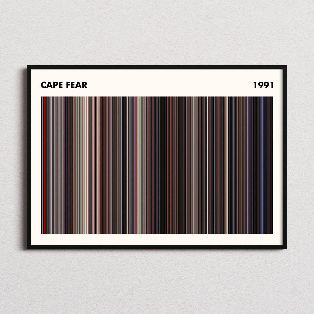Cape Fear Movie Barcode Poster - Simplified