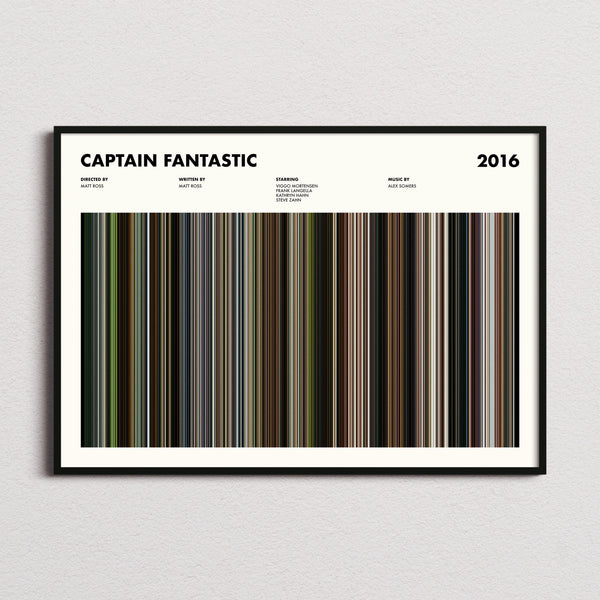 Captain Fantastic Movie Barcode Poster