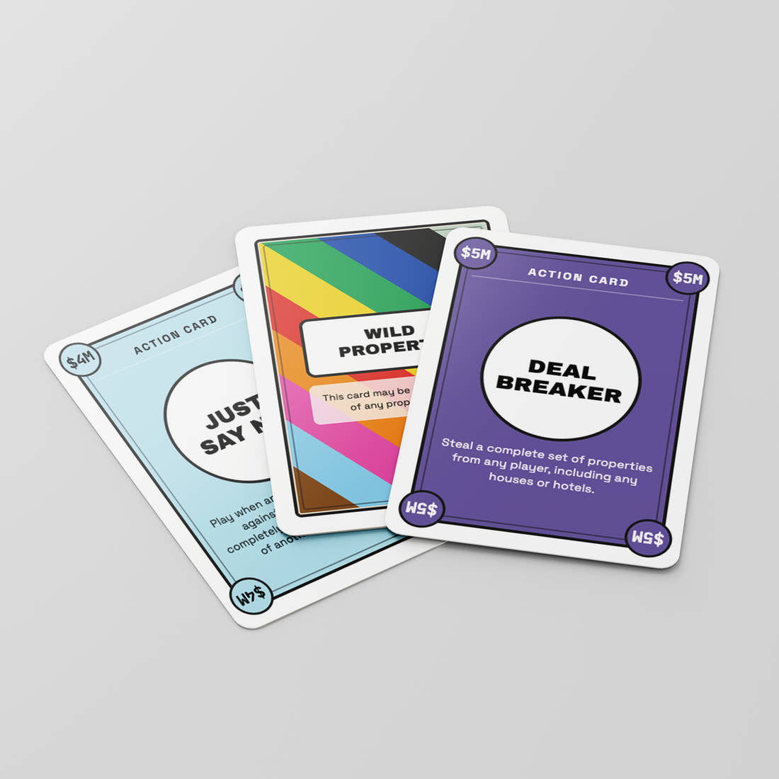 Custom Monopoly Deal Cards - Just say no, wild property and deal breaker card