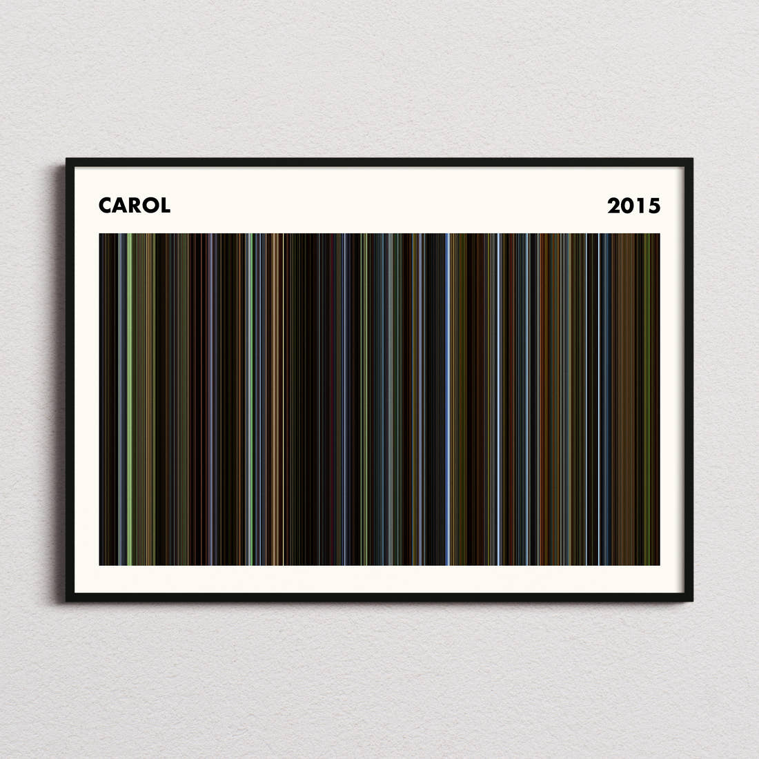 Carol Movie Barcode Poster - Simplified