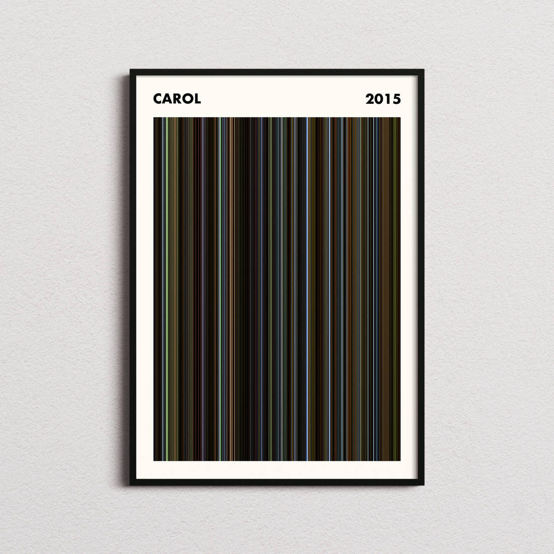 Carol Movie Barcode Poster - Simplified