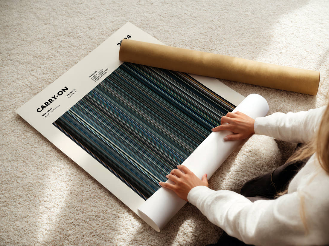 Carry-On Movie Barcode Poster