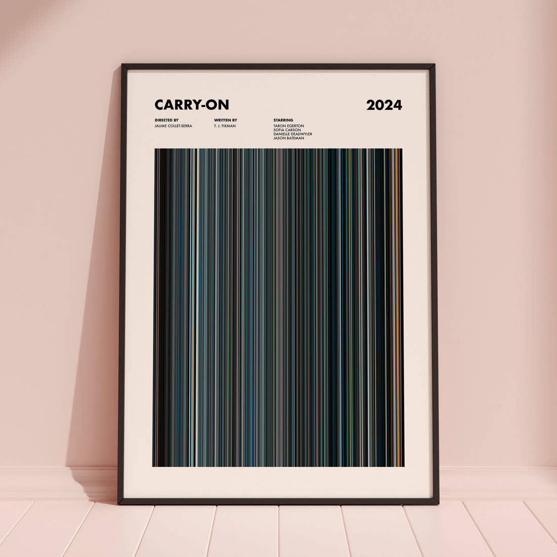 Carry-On Movie Barcode Poster