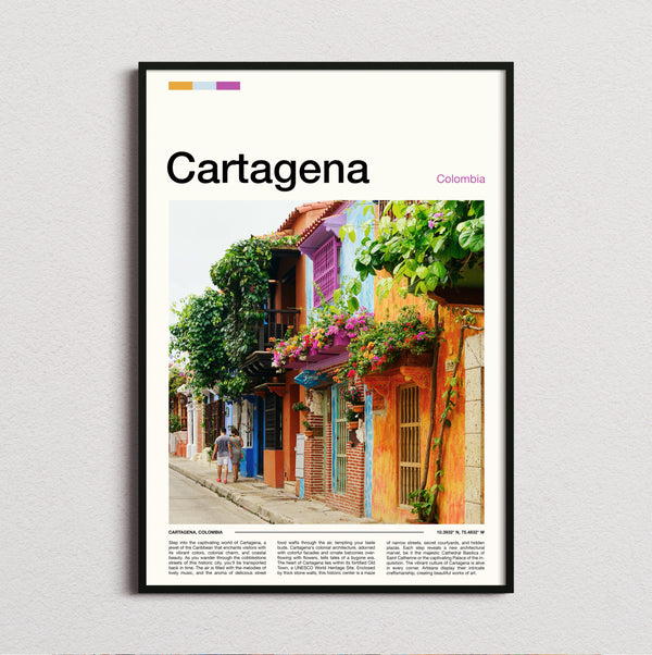 Cartagena - Colourful Street - Travel Print