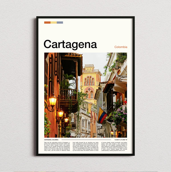 Cartagena - Colourful Balconies - Travel Print