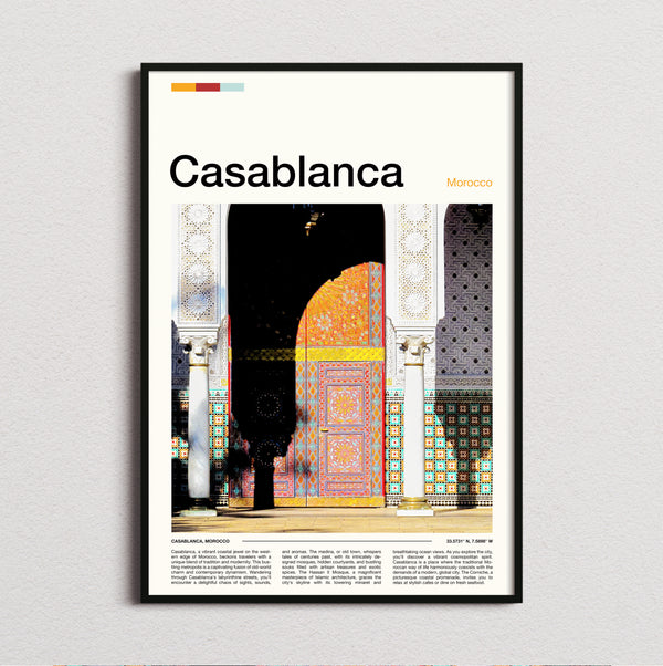 Casablanca - Ornate Doorway - Travel Print