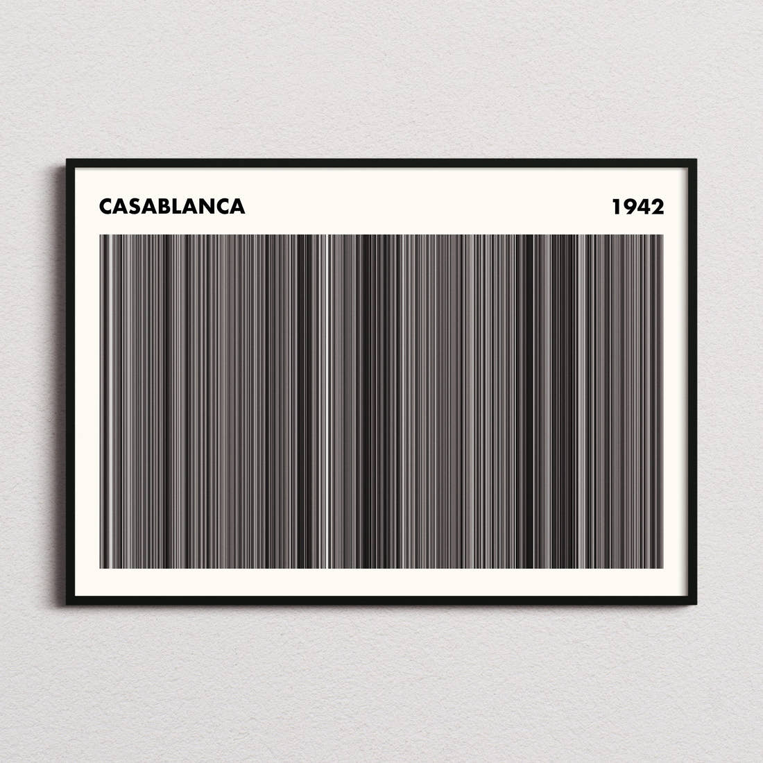 Casablanca Movie Barcode Poster - Simplified
