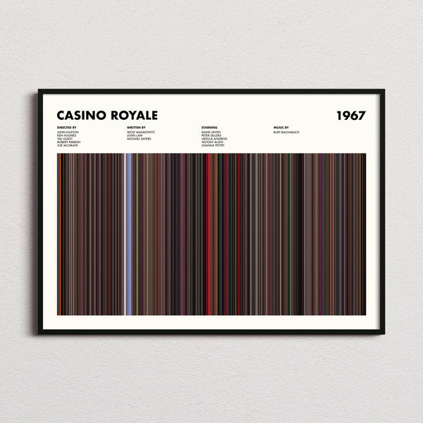 Casino Royale 1967 Movie Barcode Poster