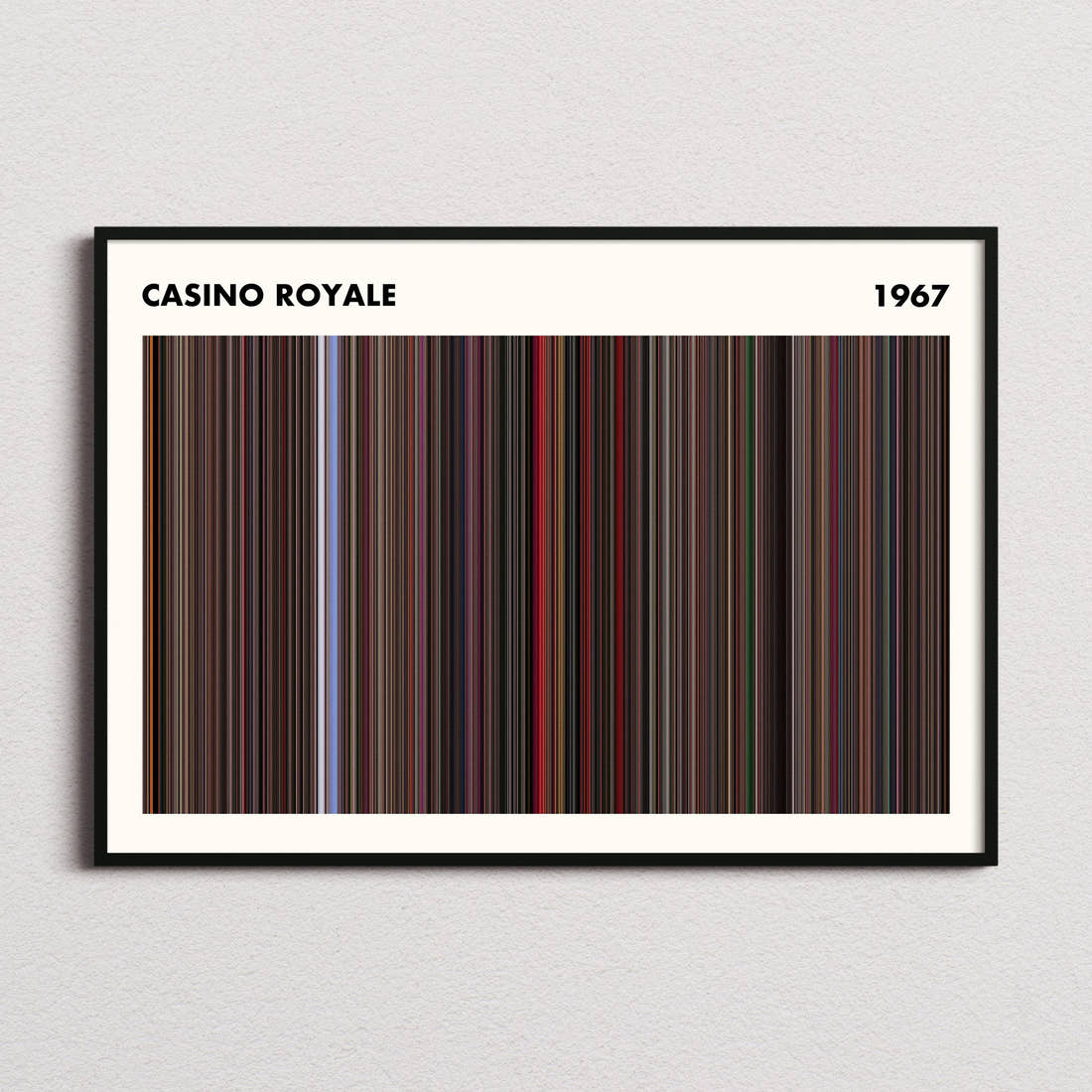 Casino Royale (1967) Movie Barcode Poster - Simplified
