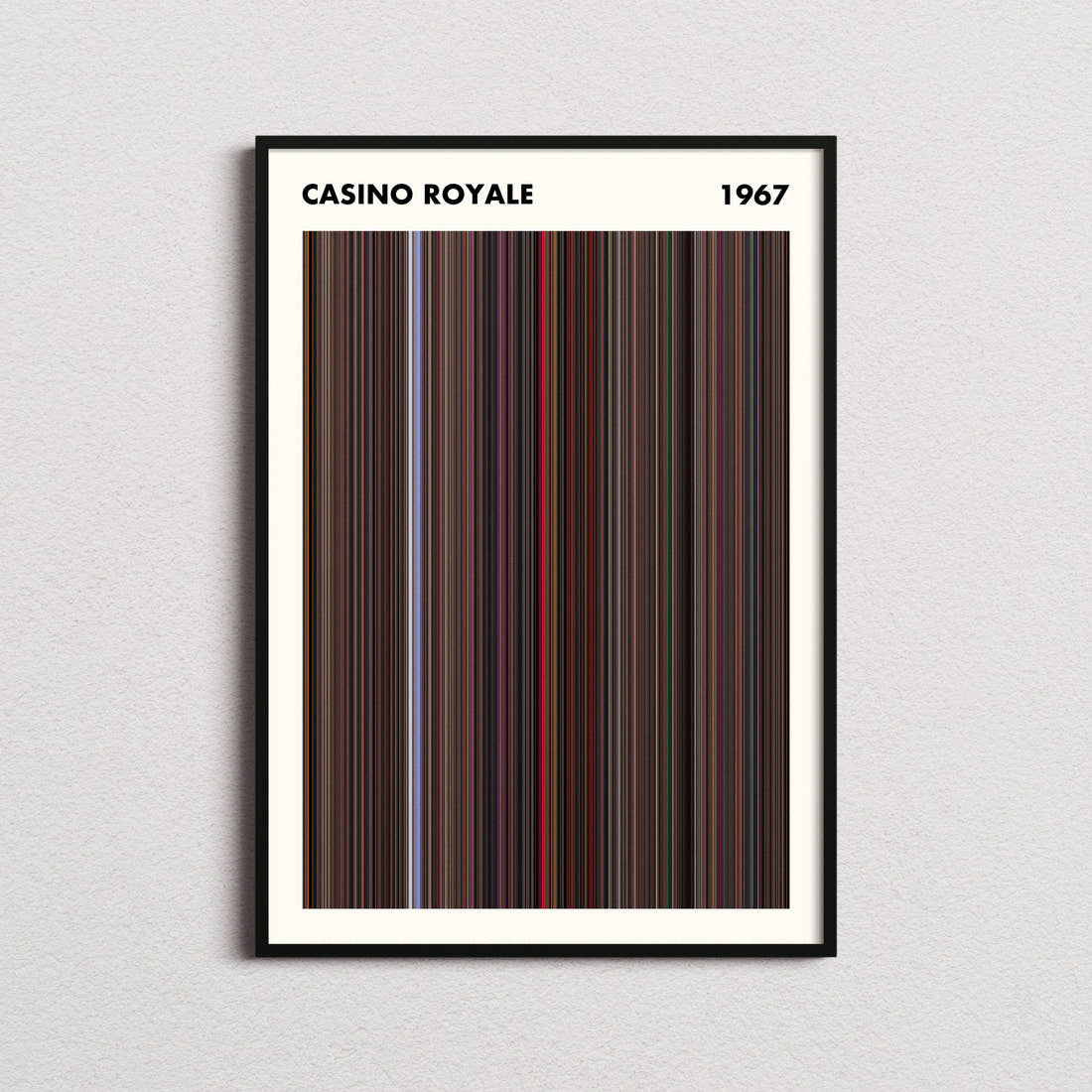 Casino Royale (1967) Movie Barcode Poster - Simplified