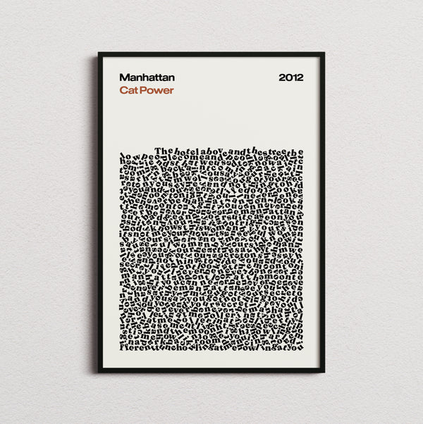 Cat Power Manhattan Lyric Print