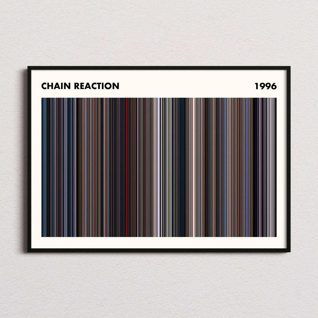 Chain Reaction Movie Barcode Poster - Simplified