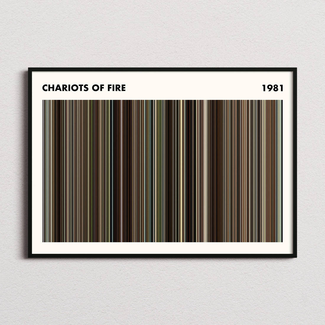 Chariots of Fire Movie Barcode Poster - Simplified