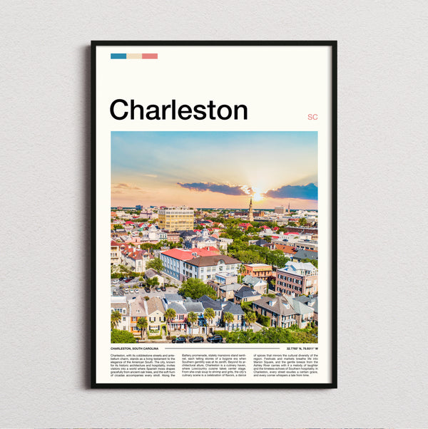 Charleston - Sunset Over Rooftops - Travel Print