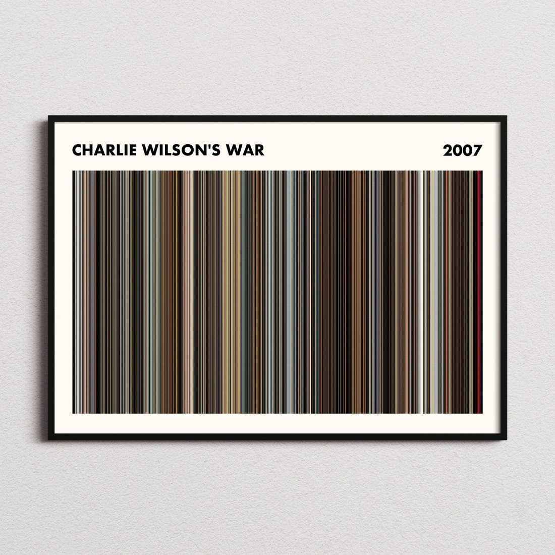 Charlie Wilson's War Movie Barcode Poster - Simplified