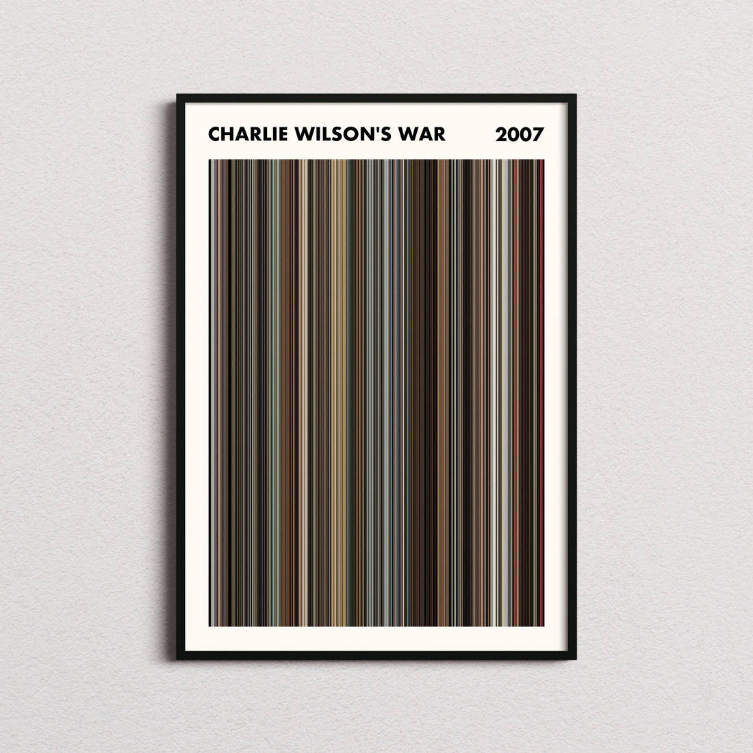 Charlie Wilson's War Movie Barcode Poster - Simplified
