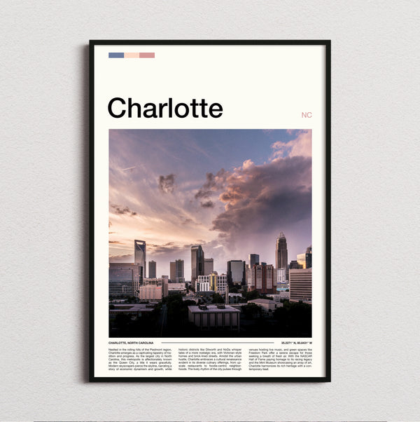 Charlotte - Stormy Skyline - Travel Print