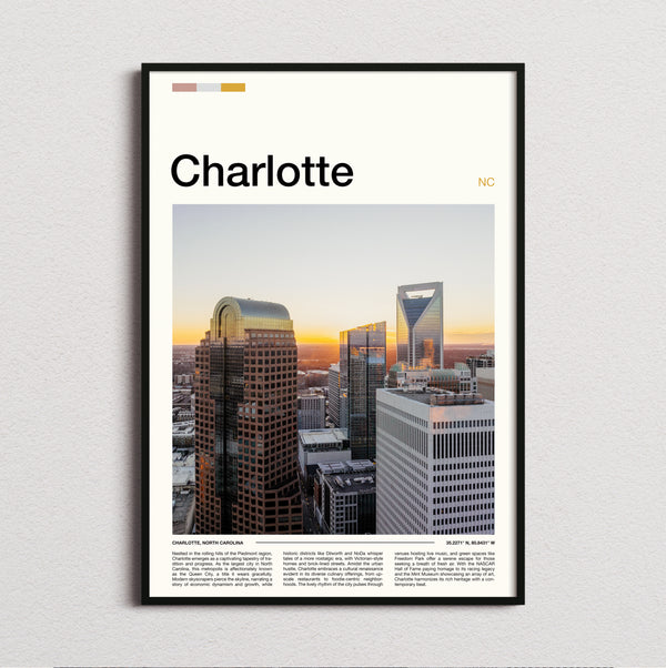 Charlotte - Skyscrapers - Travel Print