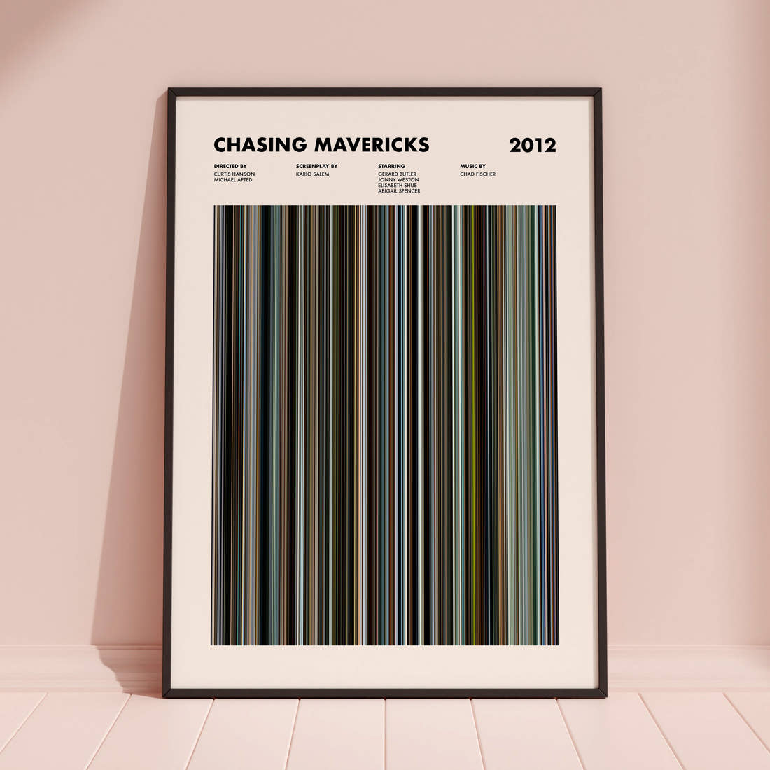 Chasing Mavericks Movie Barcode Poster