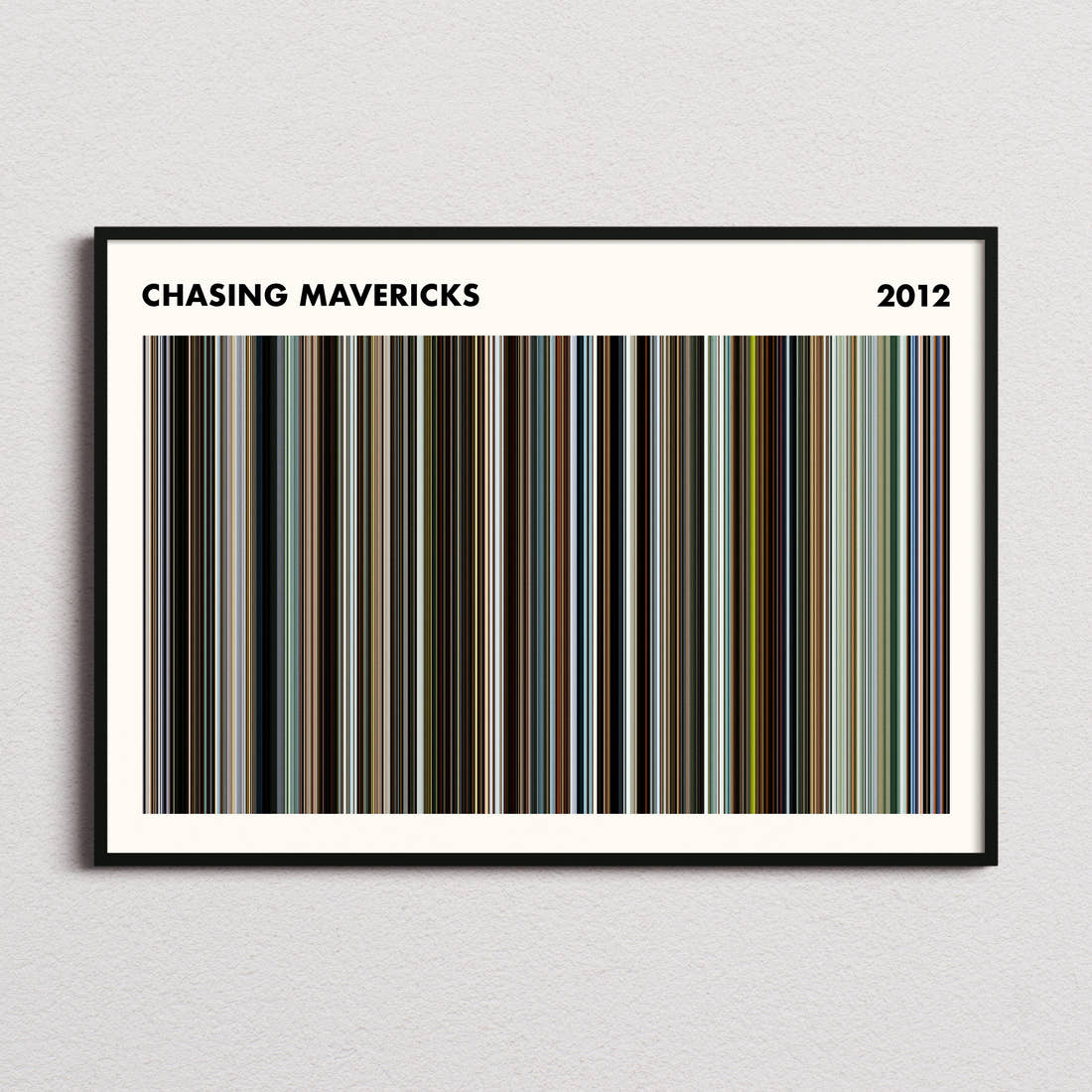 Chasing Mavericks Movie Barcode Poster - Simplified