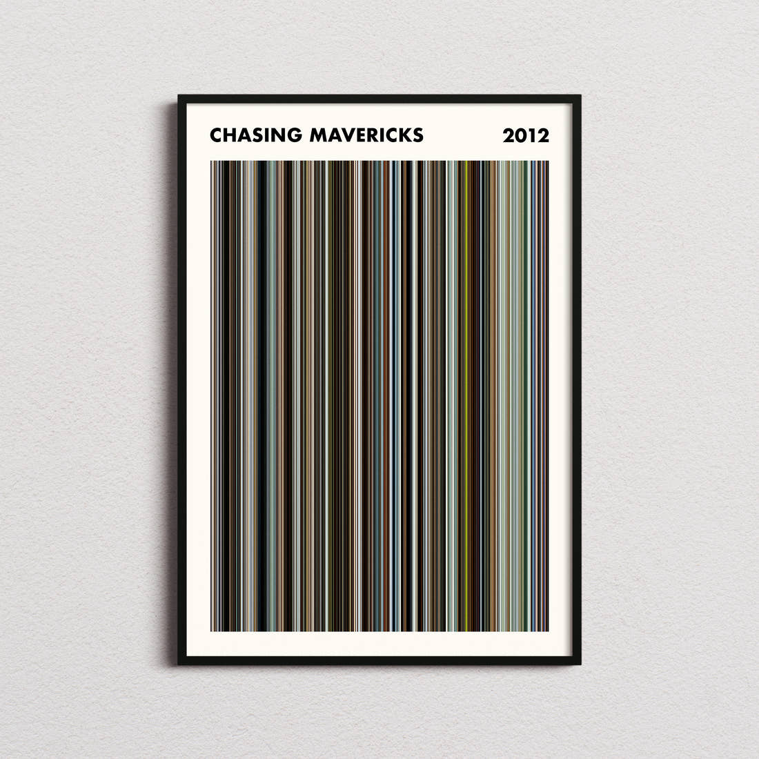 Chasing Mavericks Movie Barcode Poster - Simplified