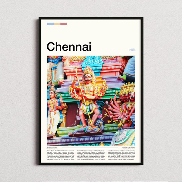 Chennai - Hindu Temple Carvings - Travel Print