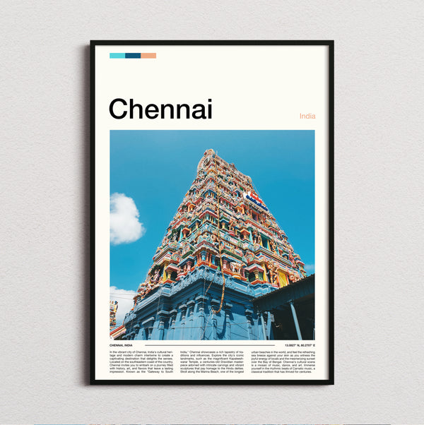 Chennai - Temple Gopuram - Travel Print