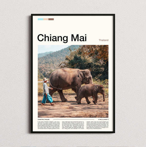 Chiang Mai - Elephants - Travel Print